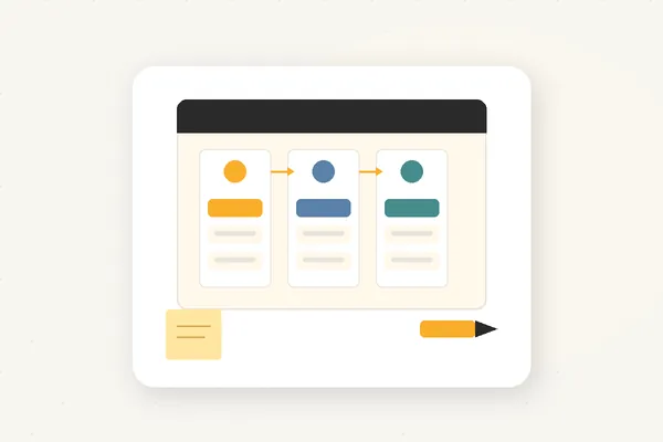 Editorial illustration of a roadmap board representing strategic collaboration